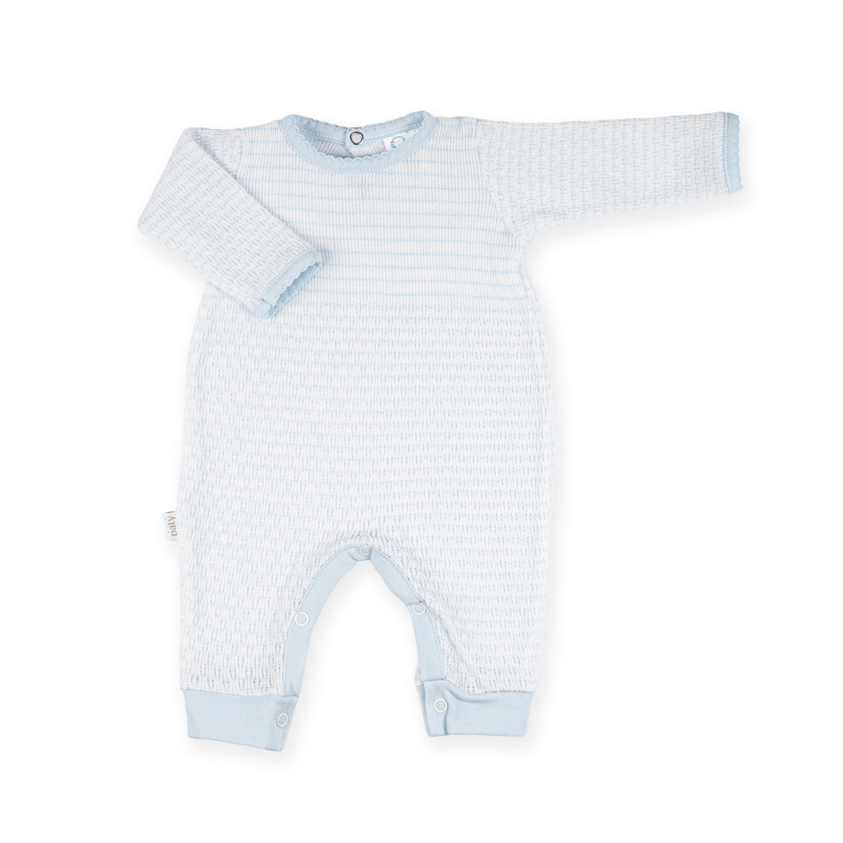 PatyKnit™ Pinstripe Romper with Pima Trim