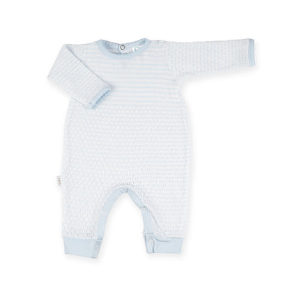 PatyKnit™ Pinstripe Romper with Pima Trim