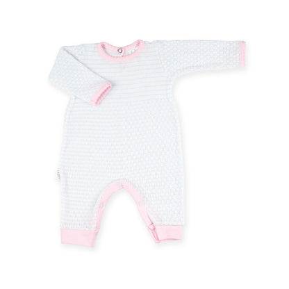 PatyKnit™ Pinstripe Romper with Pima Trim
