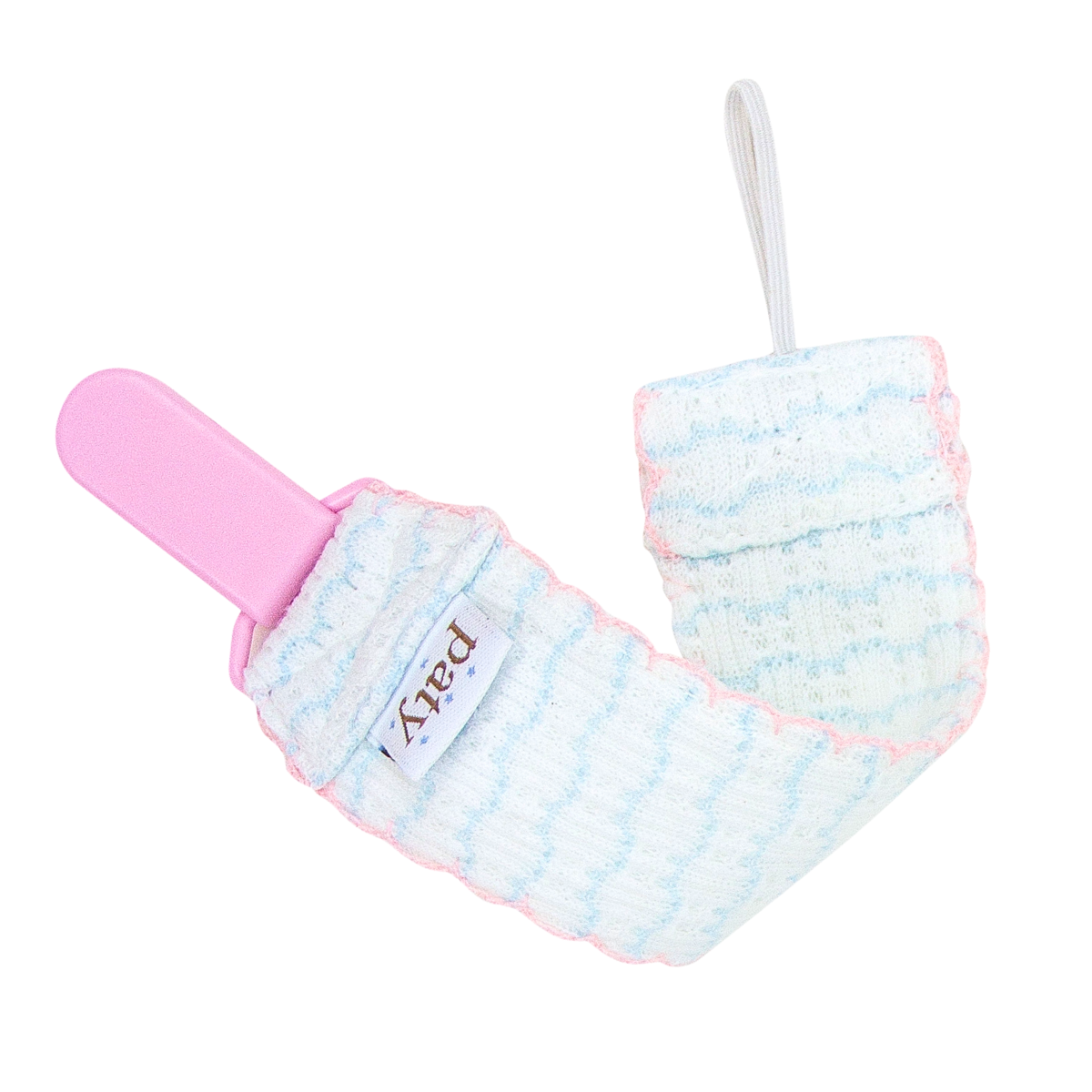Paty Knit Pacifier Clip, Pinstripe #389
