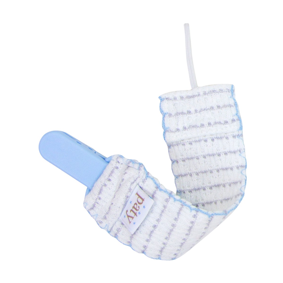 Paty Knit Pacifier Clip, Pinstripe #389