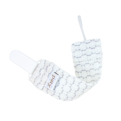 Paty Knit Pacifier Clip, Pinstripe #389