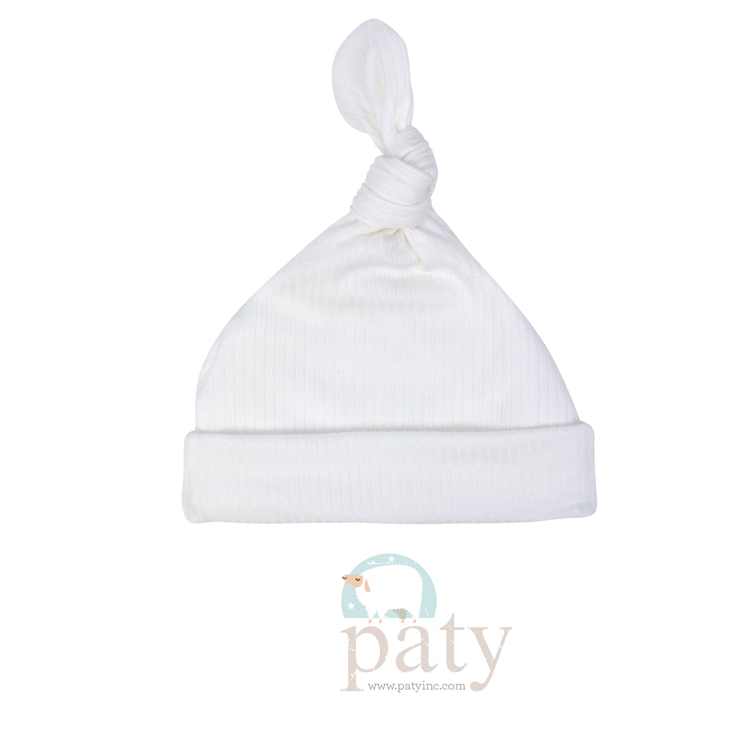 Ivory Bamboo Knotted Beanie