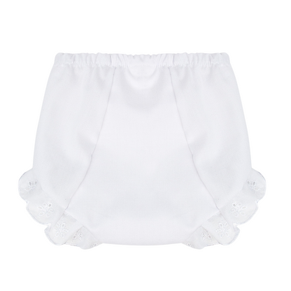 Double Seat Diaper Cover, Eyelet Trim