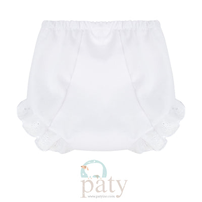 Double Seat Diaper Cover with Eyelet #637-W