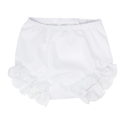Double Seat Diaper Cover, Eyelet Trim