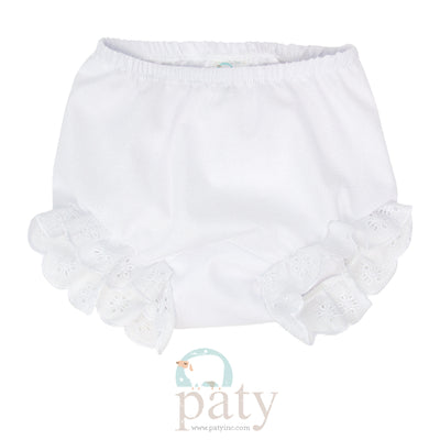 Double Seat Diaper Cover with Eyelet #637-W