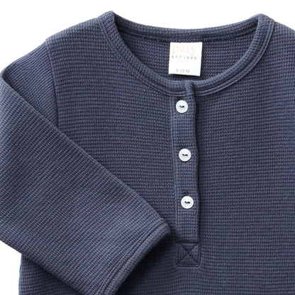 Organic Cotton Waffle Knit Romper