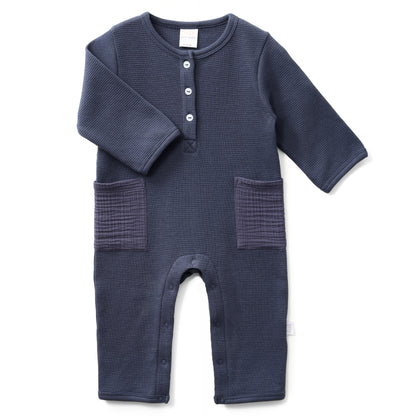 Organic Cotton Waffle Knit Romper