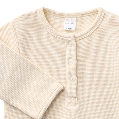 Organic Cotton Waffle Knit Romper