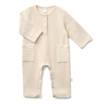 Organic Cotton Waffle Knit Romper
