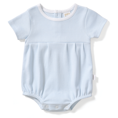 Paty Organic Cotton Bubble with Picot Trim and Pleated Front