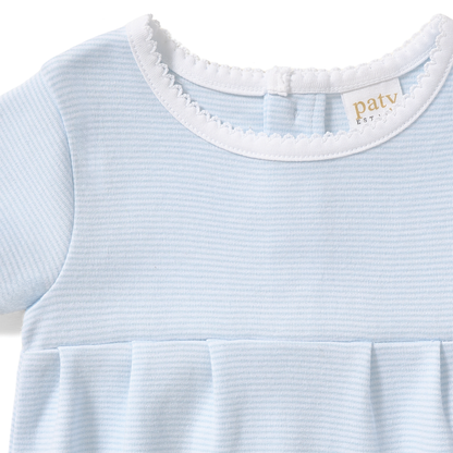 Paty Organic Cotton Bubble with Picot Trim and Pleated Front