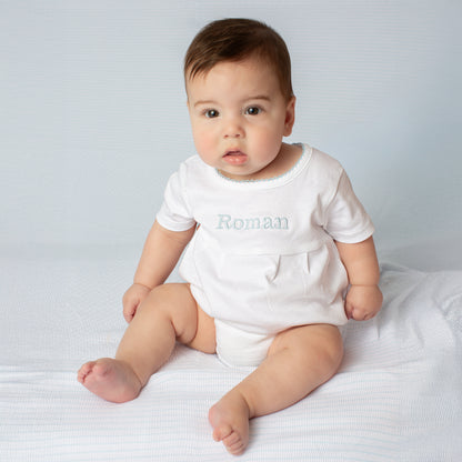 Paty Organic Cotton Bubble with Picot Trim and Pleated Front