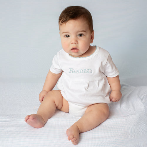 Paty Organic Cotton Bubble with Picot Trim and Pleated Front