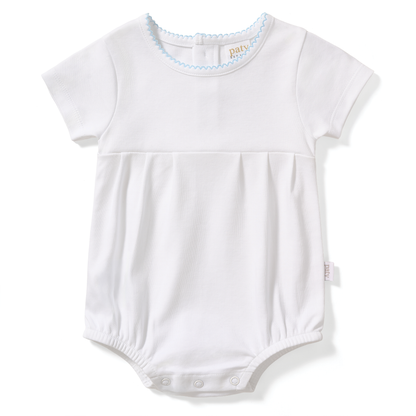 Paty Organic Cotton Bubble with Picot Trim and Pleated Front