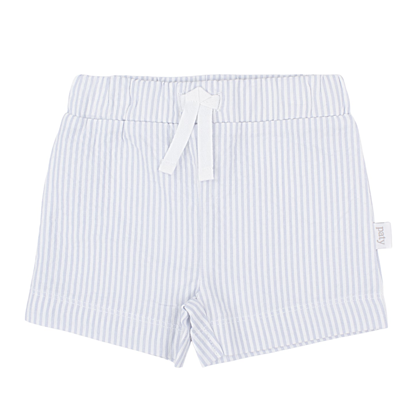 Paty Organic Cotton Baby Boy Set with Peter Pan Collar Shirt and Stripe Shorts