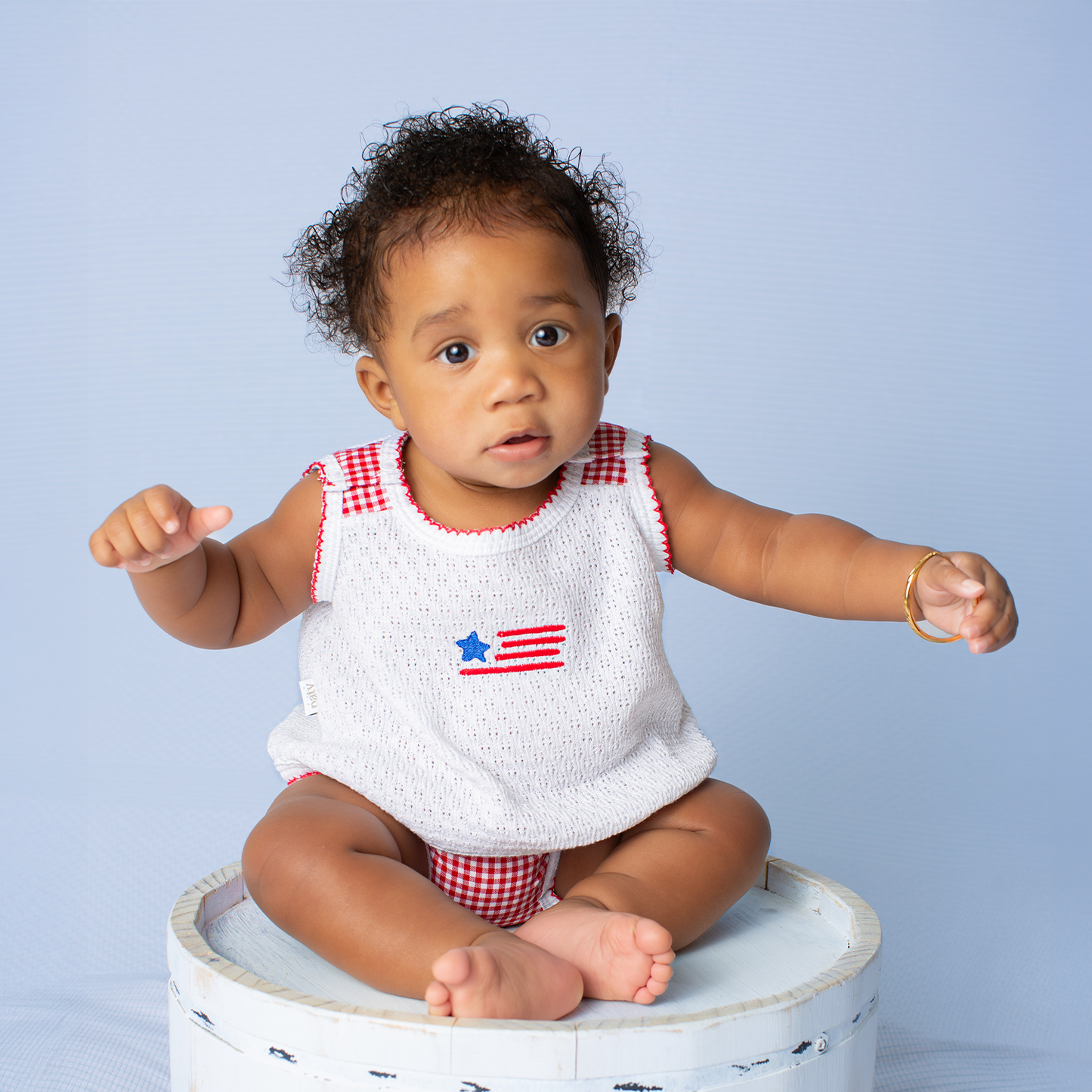 Paty Knit Sleeveless Diaper Set
