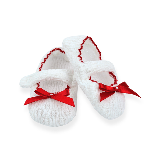 Paty Knit Bow Slippers