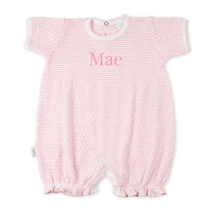 PatyKnit™ Monogrammed Bubble with Ruffle Hem
