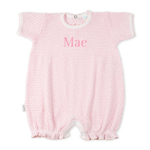 PatyKnit™ Monogrammed Bubble with Ruffle Hem