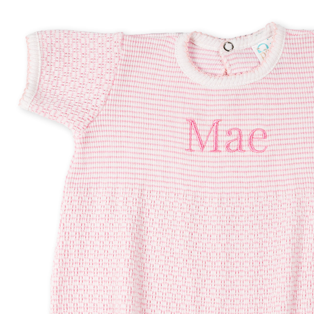 PatyKnit™ Monogrammed Bubble with Ruffle Hem