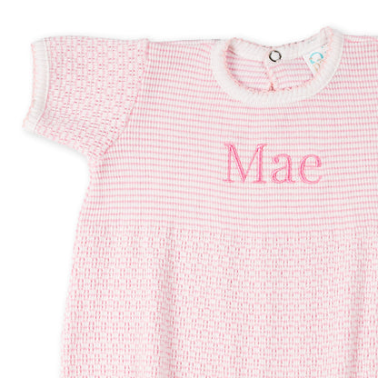 PatyKnit™ Monogrammed Bubble with Ruffle Hem