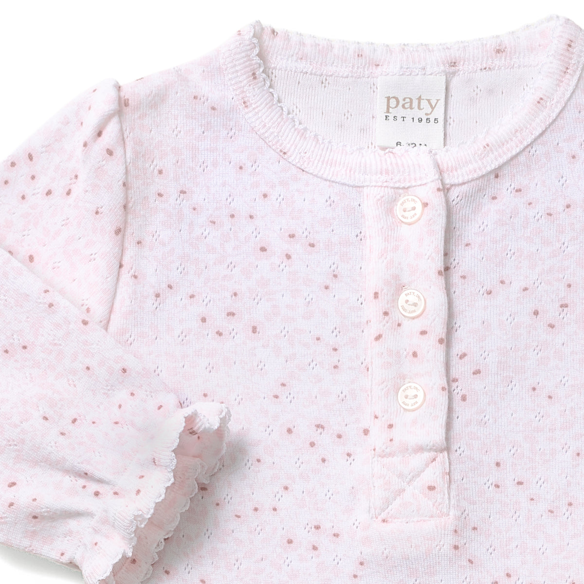 Paty Organic Cotton Baby Pointelle Knit Top & Legging Set