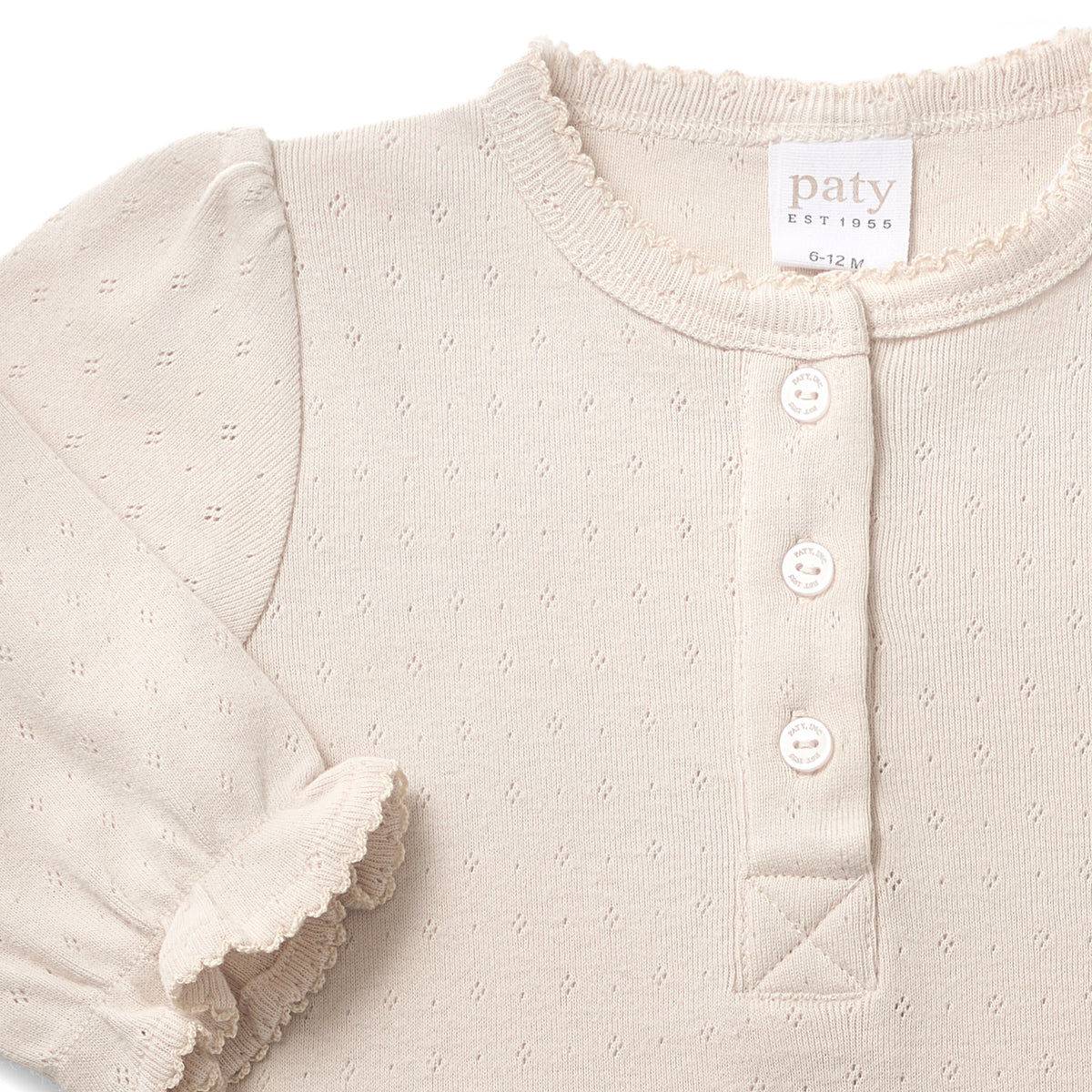 Paty Organic Cotton Baby Pointelle Knit Top & Legging Set