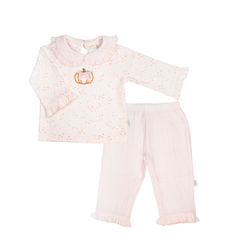 Paty Girls 2-Piece Pumpkin Embroidery Play Set