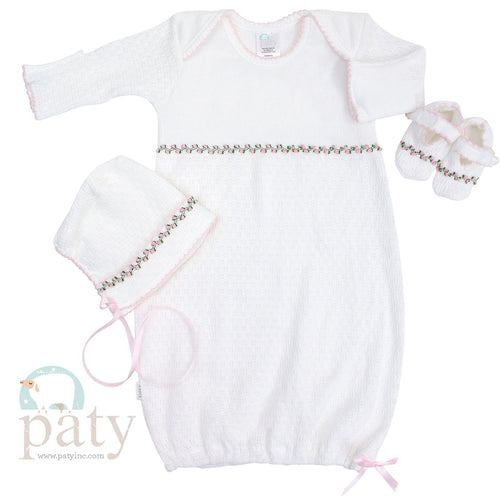 Paty Knit Overlap Shoulder Gown, Ruth Gift Set #GS115RUTH