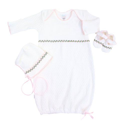 Paty Knit Overlap Shoulder Gown, Ruth Gift Set #GS115RUTH