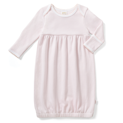 Paty Organic Cotton Overlap Shoulder Baby Gown