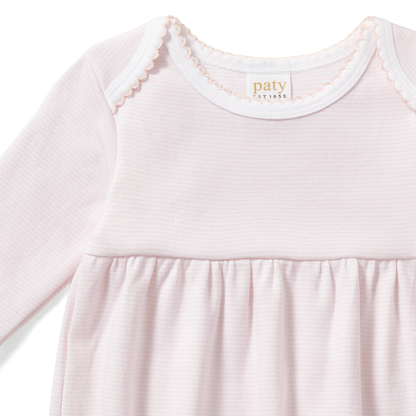 Paty Organic Cotton Overlap Shoulder Baby Gown