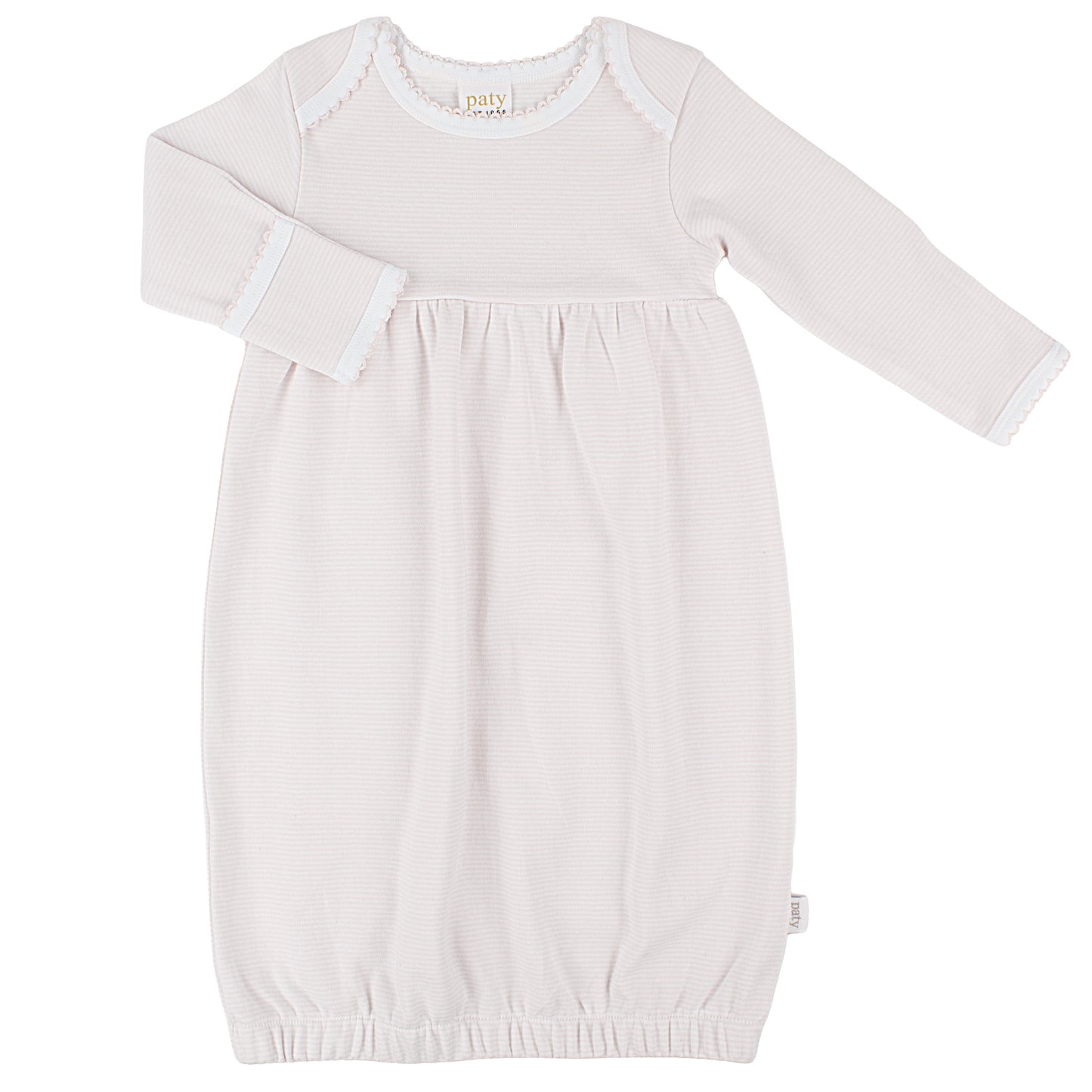 Paty Organic Cotton Overlap Shoulder Baby Gown