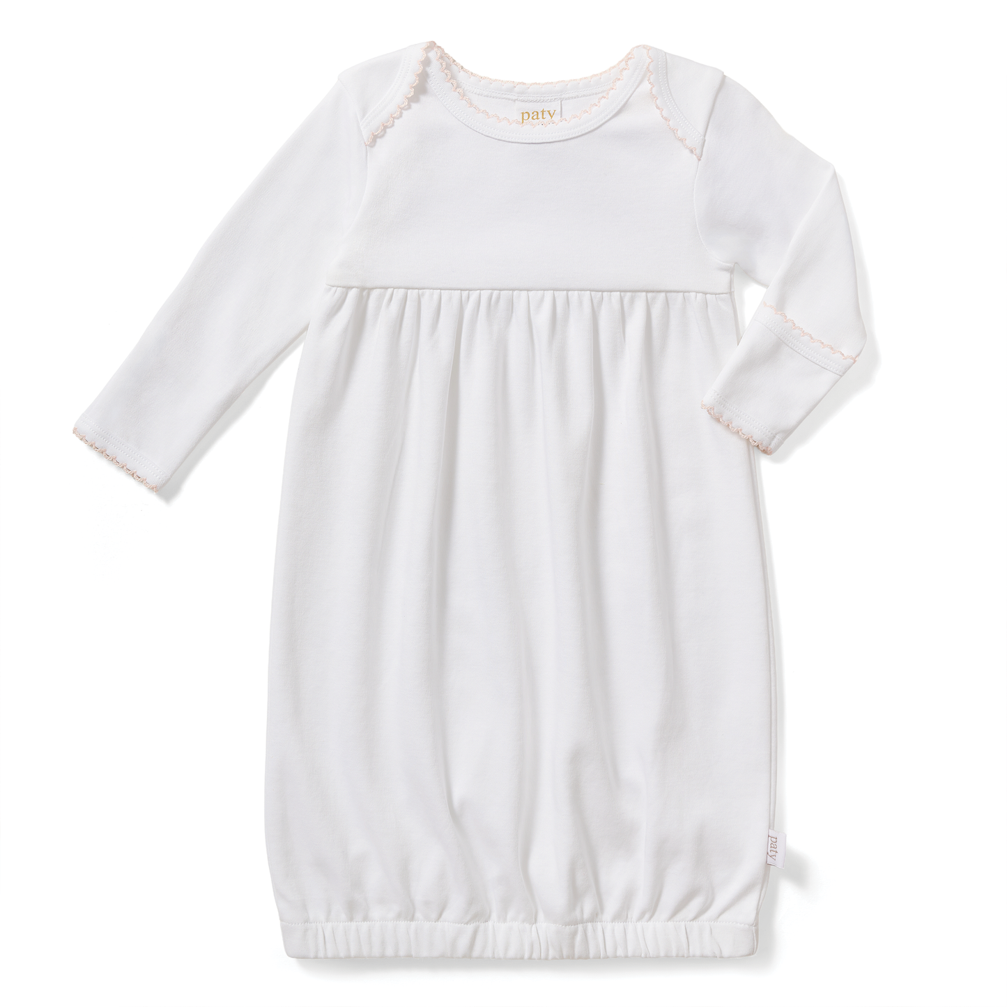 Paty Organic Cotton Overlap Shoulder Baby Gown
