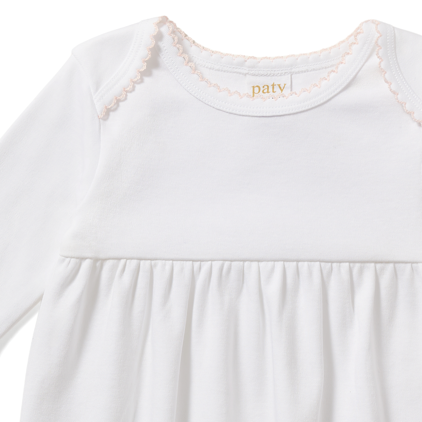 Paty Organic Cotton Overlap Shoulder Baby Gown