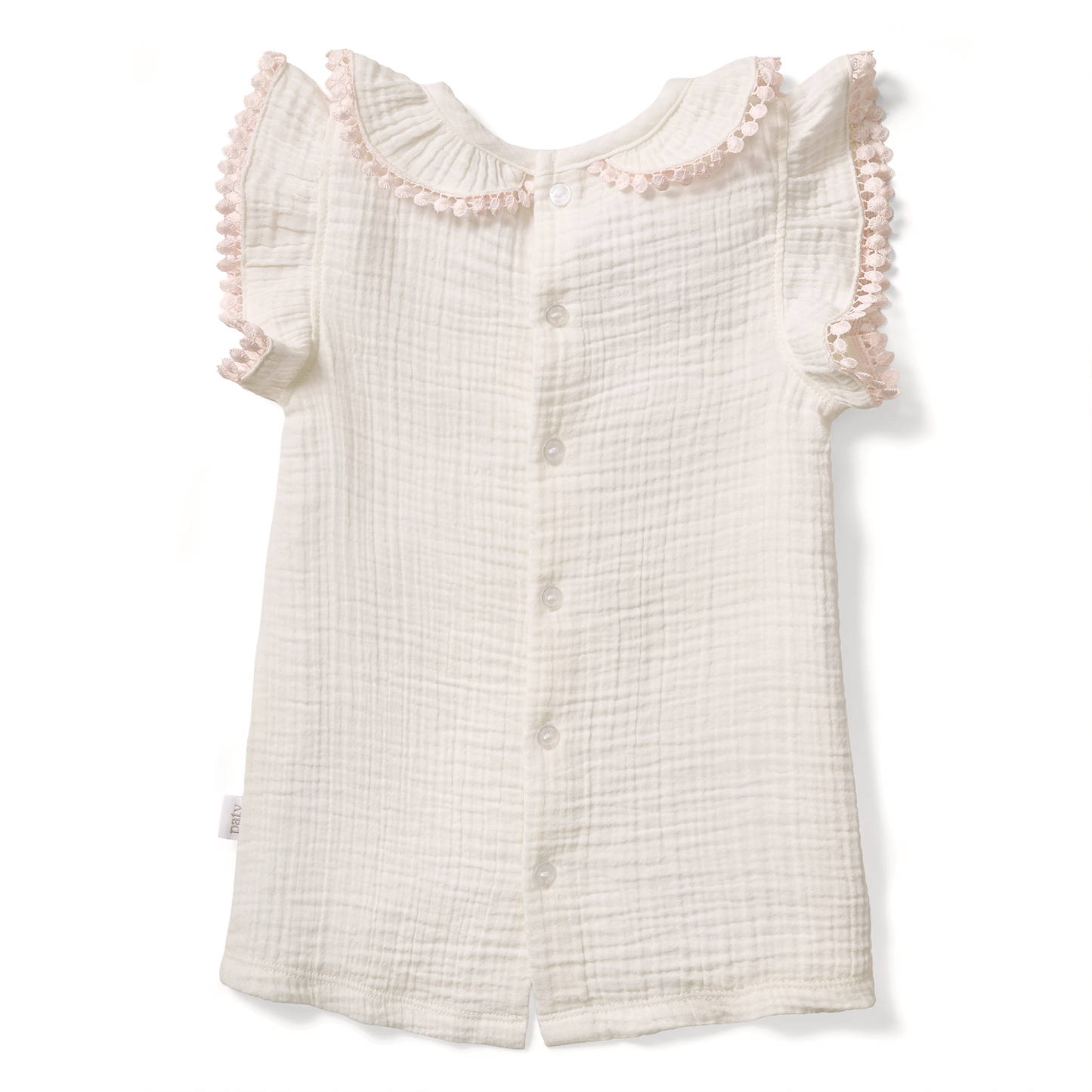 Paty Organic Cotton Muslin Dress & Bloomers Set with Pom Trim