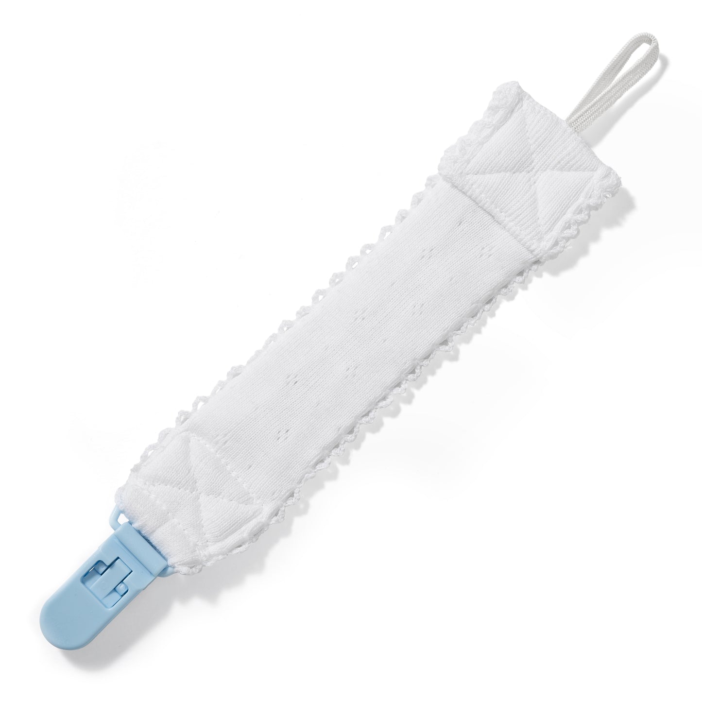 Paty Organic Cotton Pointelle Knit Pacifier Clip
