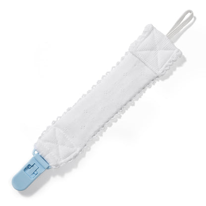 Paty Organic Cotton Pointelle Knit Pacifier Clip