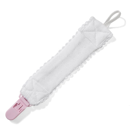 Paty Organic Cotton Pointelle Knit Pacifier Clip