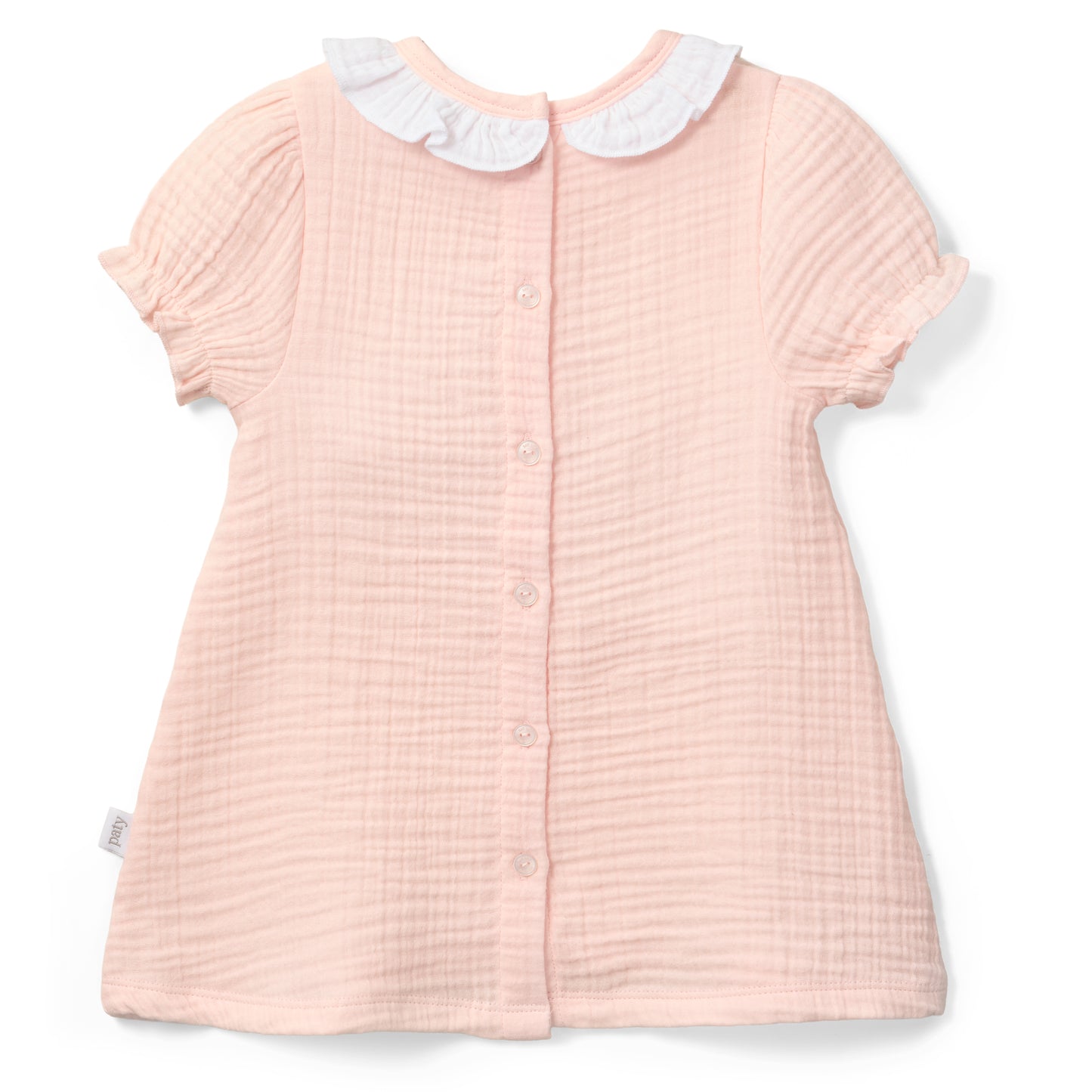 Paty Organic Cotton Muslin Dress with Ruffle Collar