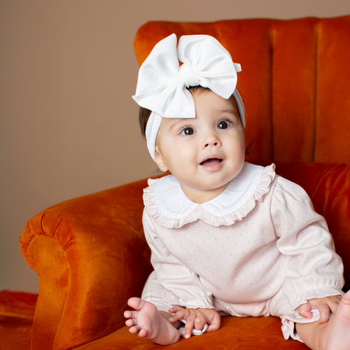 Girls Pointelle Knit Romper (Fall Holiday Collection 2025)