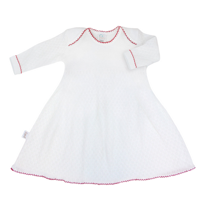Monogrammed White Lap Shoulder Dress #MG100