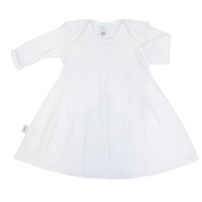 Monogrammed White Lap Shoulder Dress #MG100
