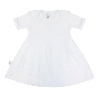 Monogrammed White Lap Shoulder Dress #MG100