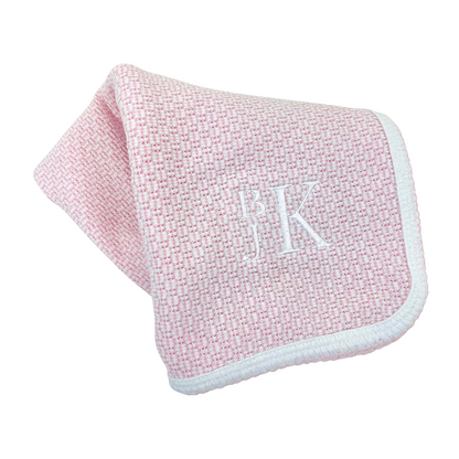 Block Style Monogrammed Swaddle Blanket