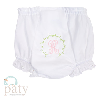 Monogrammed Diaper Cover w/ Eyelet