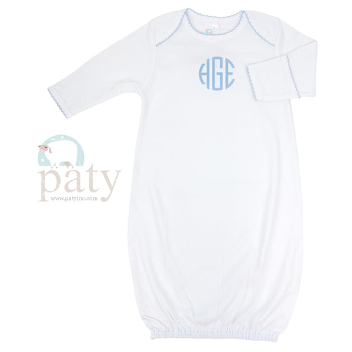 Paty Pima, Monogrammed Overlap Shoulder Gown (Circular Style) #MGC15171