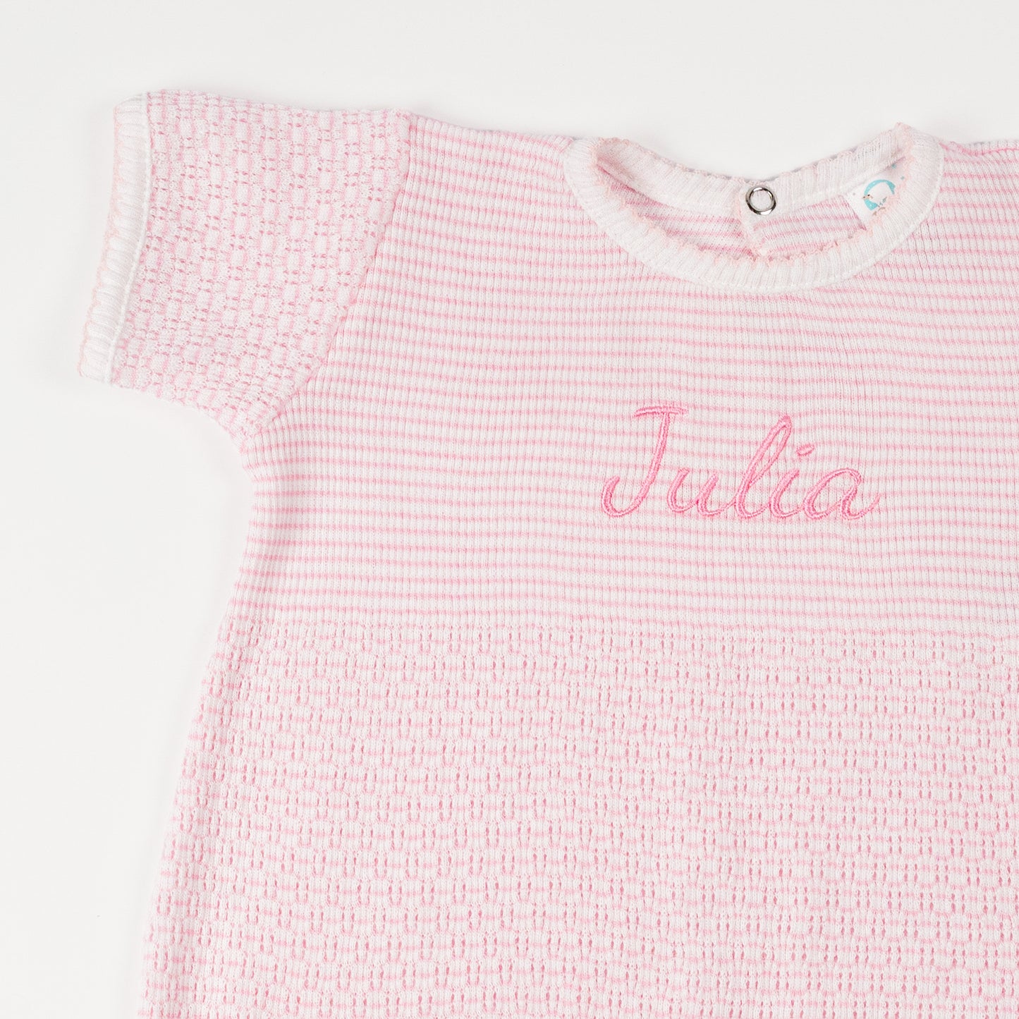 Paty Knit Monogrammed Bubble with Ruffle Hem